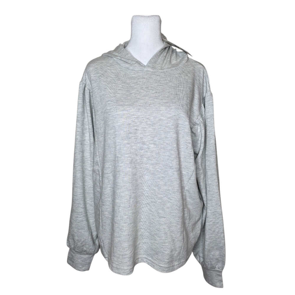 Wonderly Womens Light Gray Pullover Hoodie Size Large